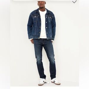 Old Navy Men's Dark Blue Slim Built-In Flex Jeans